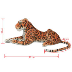 vidaXL Leopardleke Plysj Brun XXL