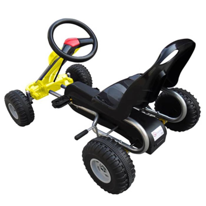 vidaXL Pedal-go-kart gul