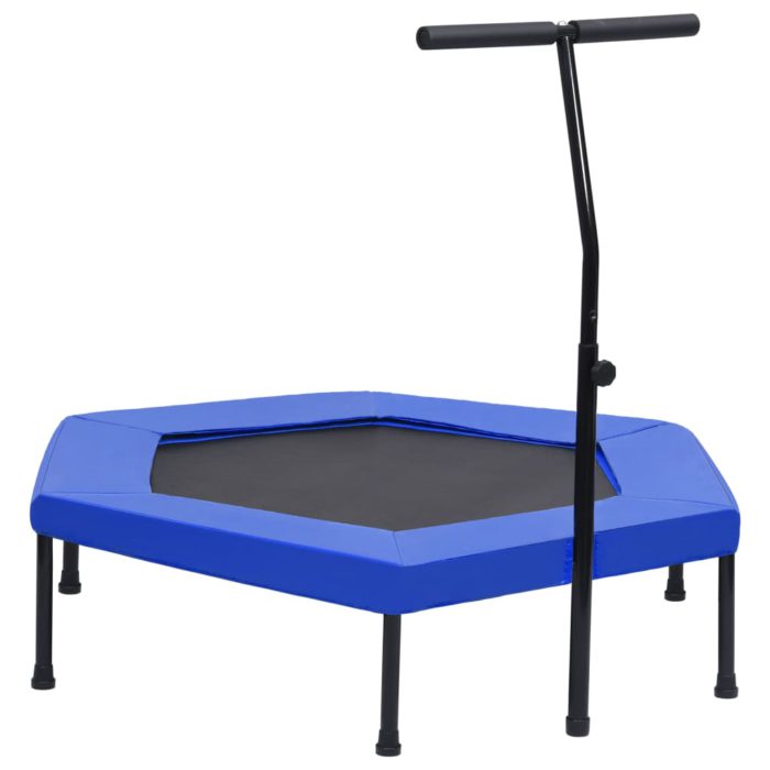 vidaXL Trim-trampoline med håndtak og sikkerhetspute sekskantet 122 cm