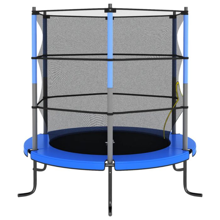 vidaXL Trampoline med sikkerhetsnett 140×160 cm blå