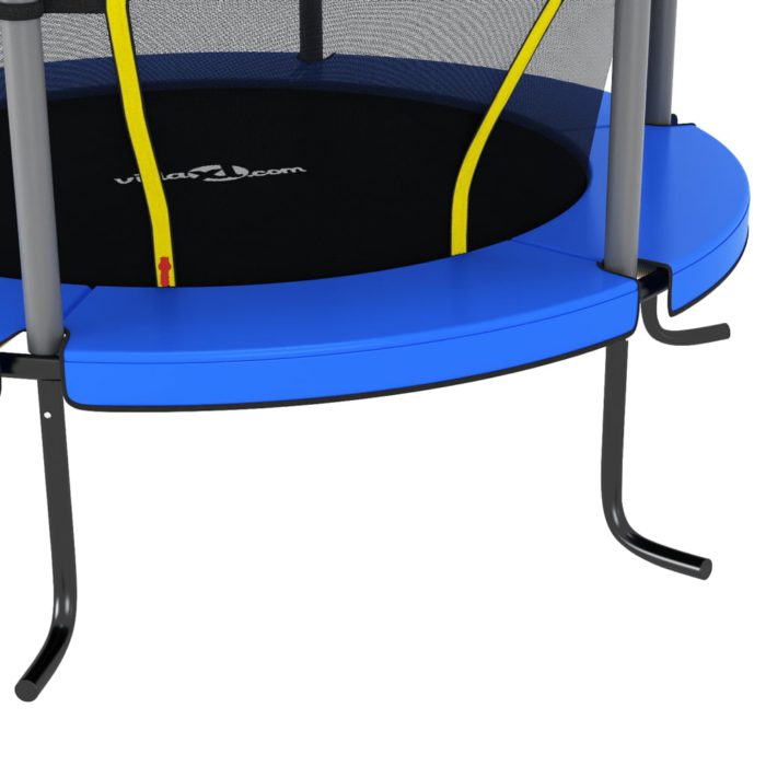 vidaXL Trampoline med sikkerhetsnett 140×160 cm blå