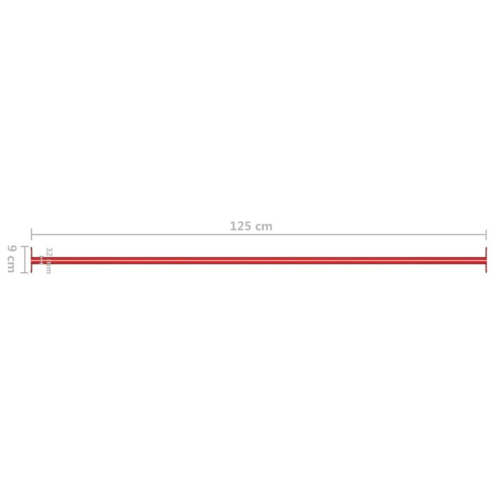 vidaXL Svingstang 125 cm stål rød