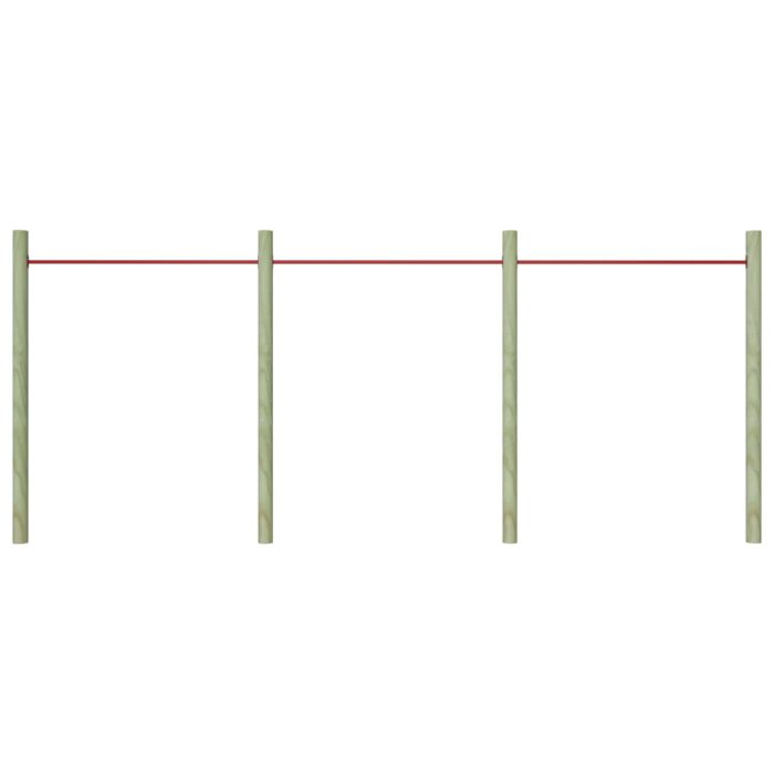 vidaXL Svingstenger 3 stk 125 cm stål rød