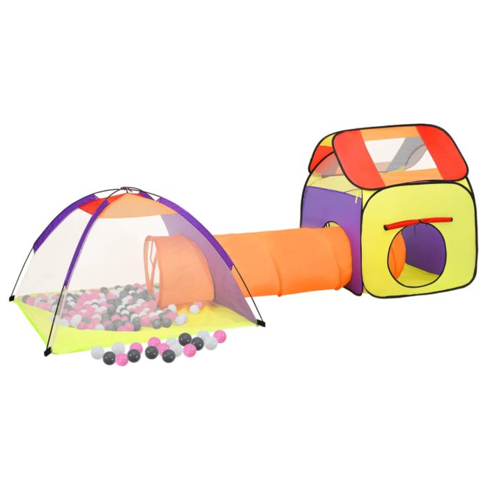 vidaXL Leketelt for barn med 250 baller flerfarget 338x123x111 cm