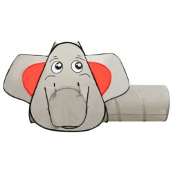 vidaXL Leketelt for barn elefant med 250 baller grå 174x86x101 cm