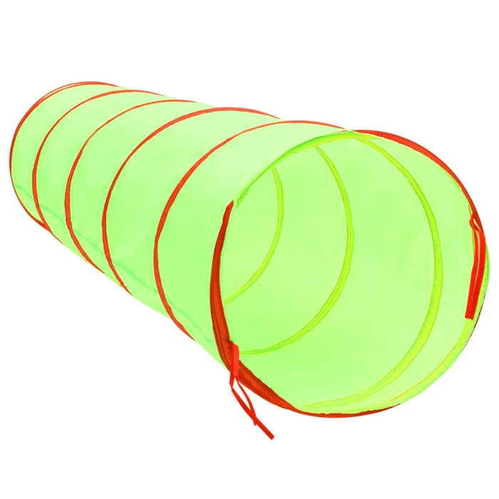 vidaXL Leketunnel for barn med 250 baller grønn 175 cm polyester