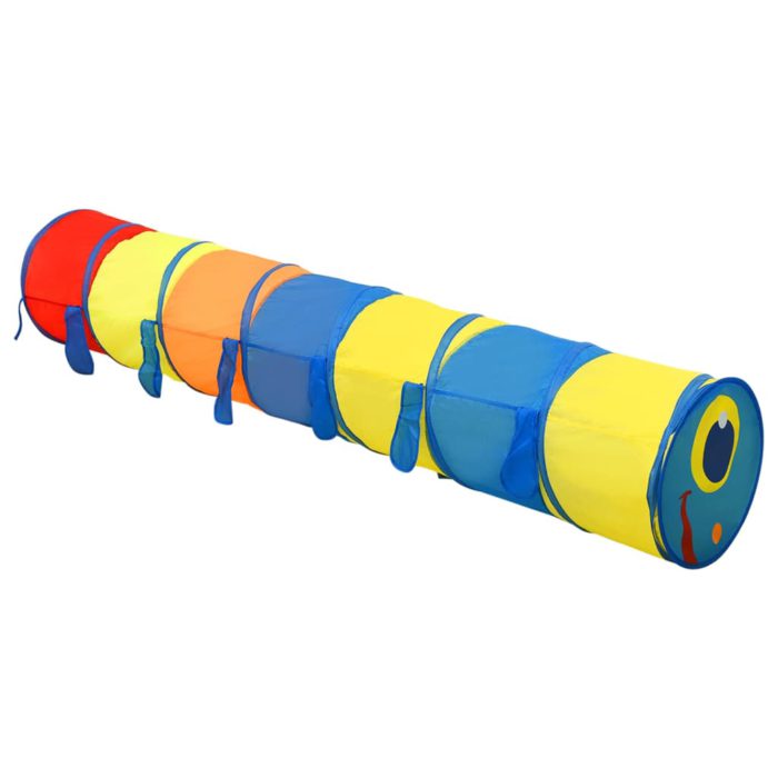 vidaXL Leketunnel for barn med 250 baller flerfarget 245 cm polyester