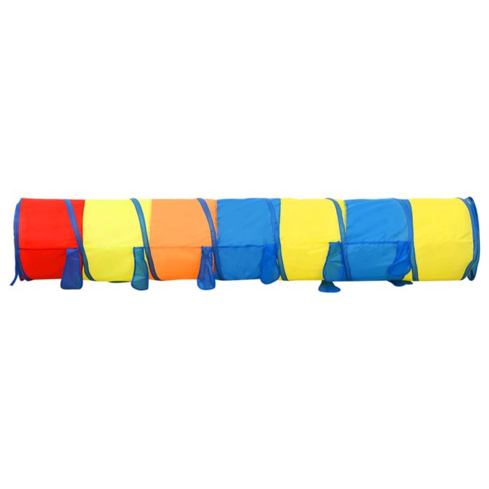 vidaXL Leketunnel for barn med 250 baller flerfarget 245 cm polyester