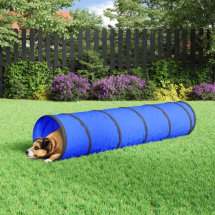 vidaXL Hundetunnel blå Ø 40×200 cm polyester