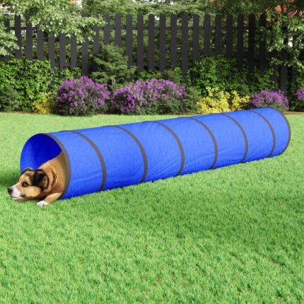 vidaXL Hundetunnel blå Ø 50×300 cm polyester