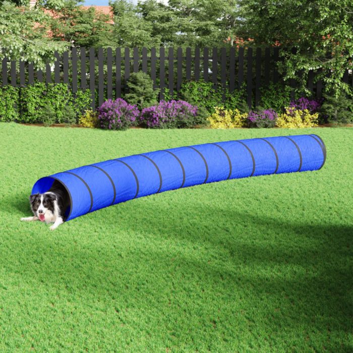 vidaXL Hundetunnel blå Ø 55×500 cm polyester