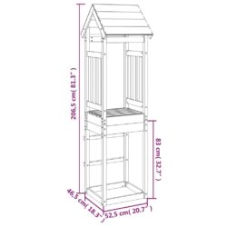 vidaXL Leketårn 52,5×46,5×206,5 cm impregnert furu