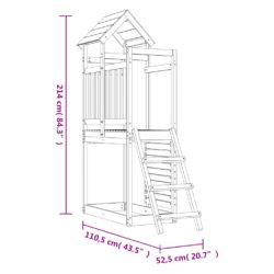 vidaXL Utendørs lekesett 52,5×110,5×214 cm impregnert furu