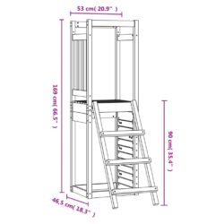 vidaXL Utendørs lekesett 53×46,5×169 cm heltre douglasgran