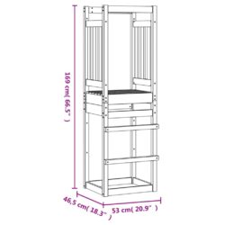 vidaXL Leketårn 53×46,5×169 cm heltre furu