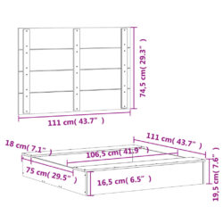 vidaXL Sandkasse med lokk 111x111x19,5 cm heltre furu