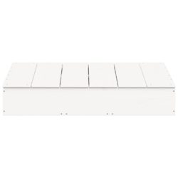 vidaXL Sandkasse med lokk hvit 111x111x19,5 cm heltre furu