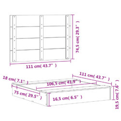 vidaXL Sandkasse med lokk hvit 111x111x19,5 cm heltre furu