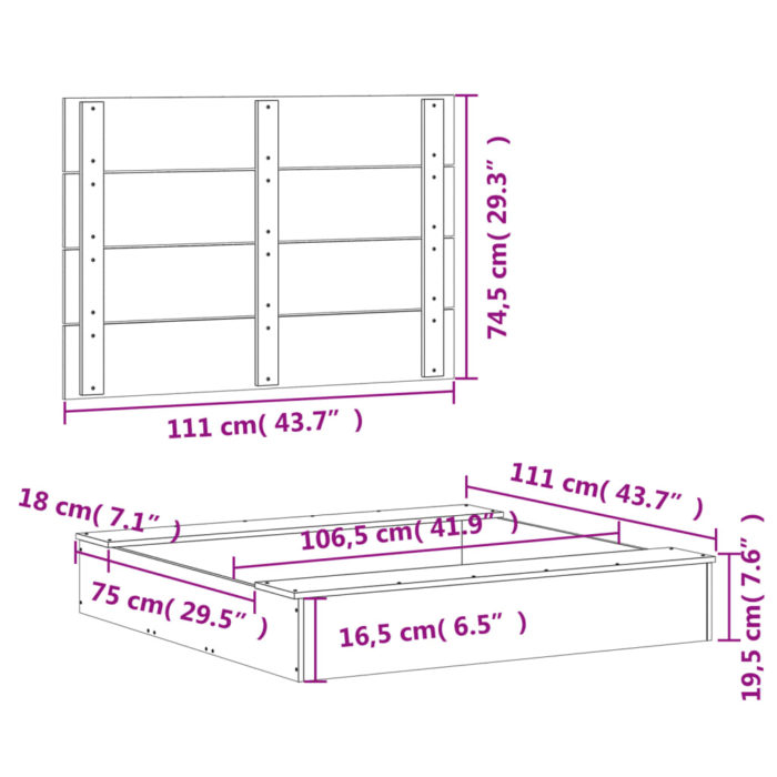 vidaXL Sandkasse med lokk hvit 111x111x19,5 cm heltre furu