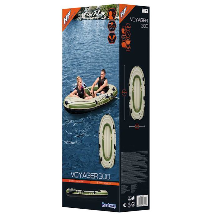 Bestway Oppblåsbar båt Hydro Force Voyager 300 243×102 cm