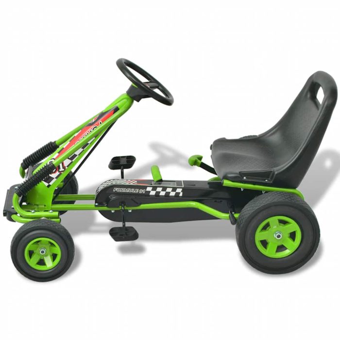 vidaXL Pedal-go-kart med justerbart sete grønn