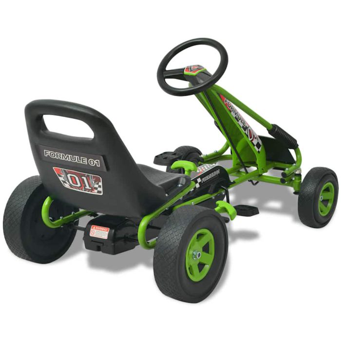 vidaXL Pedal-go-kart med justerbart sete grønn