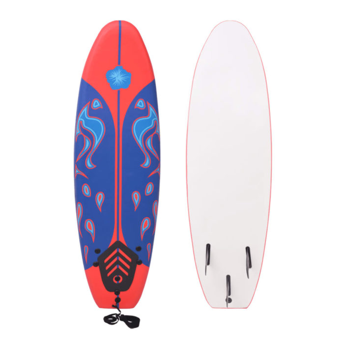 vidaXL Surfebrett blå og rød 170 cm