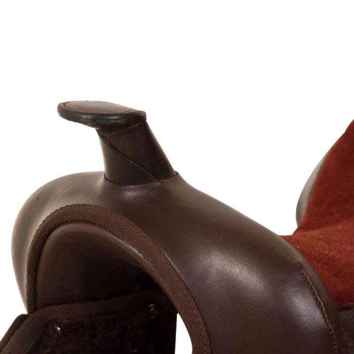 vidaXL Westernsal, hodelag & brystsele ekte lær 16″ brun