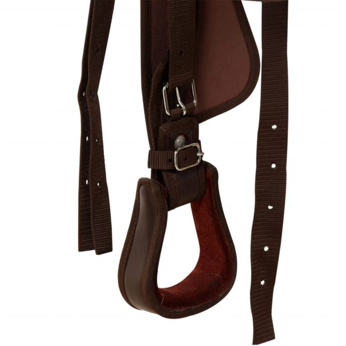 vidaXL Westernsal, hodelag & brystsele ekte lær 16″ brun