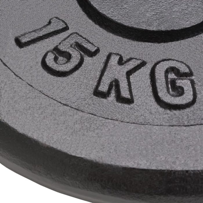 vidaXL Vektskiver 2 stk 2×15 kg støpejern
