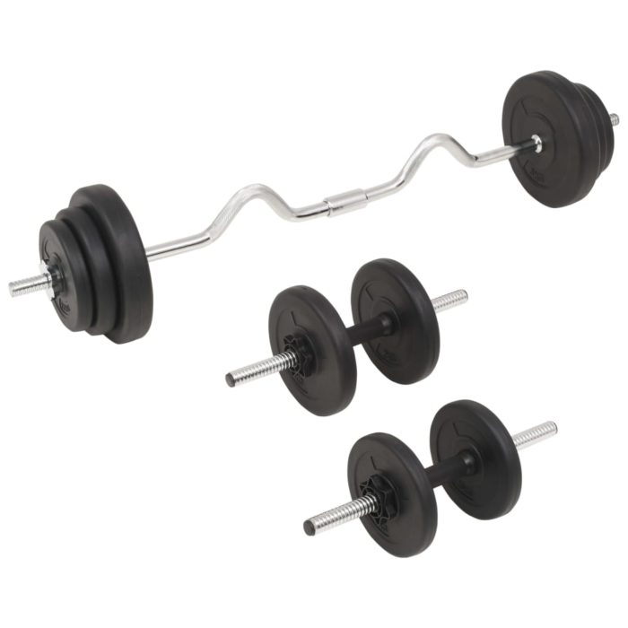 vidaXL Vektstang- og manualsett 30 kg