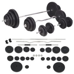 vidaXL Vektstang- og manualsett 120 kg