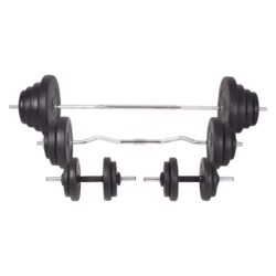 vidaXL Vektstang- og manualsett 120 kg