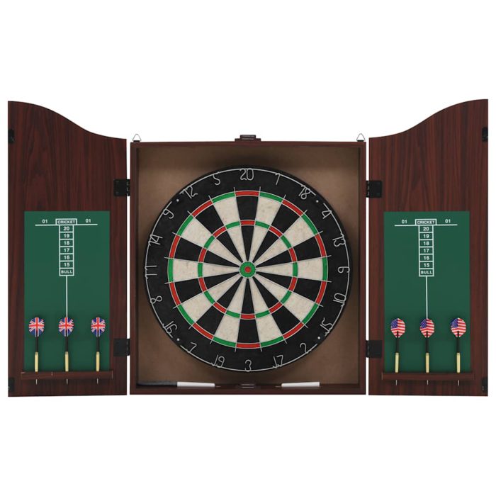 vidaXL Profesjonell dartskive sisal med skap og 6 darts