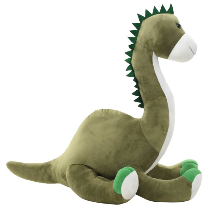 vidaXL Lekebrontosaurus i plysj grønn