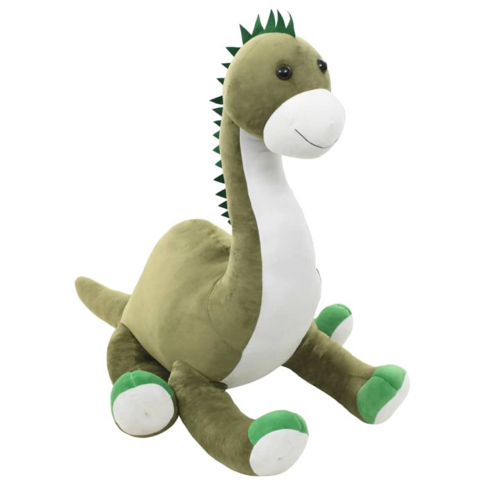 vidaXL Lekebrontosaurus i plysj grønn