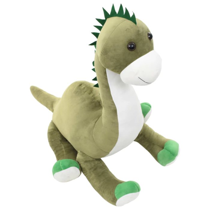 vidaXL Lekebrontosaurus i plysj grønn