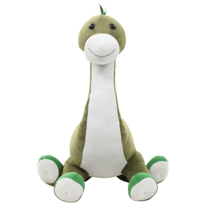 vidaXL Lekebrontosaurus i plysj grønn