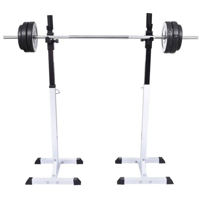 vidaXL Knebøy vektstangstativ med vektstang- og manualsett 30,5 kg