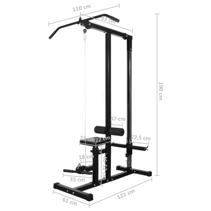 vidaXL Treningstårn med vektstang- og manualsett 30,5 kg