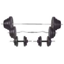 vidaXL Vektbenk med vektstativ, vektstang og manualsett 120kg