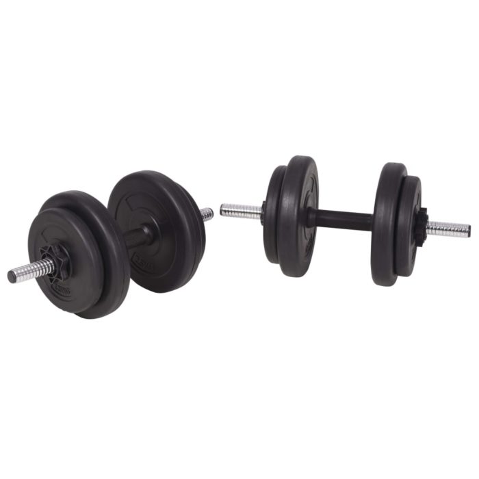vidaXL Vektbenk med vektstativ, vektstang og manualsett 120kg