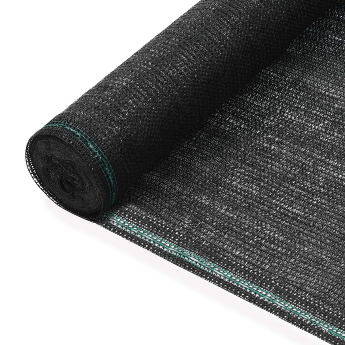 vidaXL Tennisskjerm HDPE 1,2×50 m svart