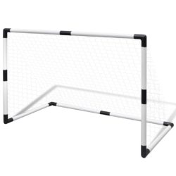 Minifotballmålsett med stolper og nett 2 stk for barn 91,5x48x61 cm