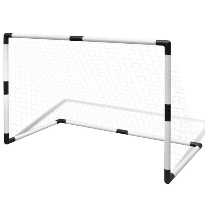 Minifotballmålsett med stolper og nett 2 stk for barn 91,5x48x61 cm