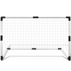 Minifotballmålsett med stolper og nett 2 stk for barn 91,5x48x61 cm