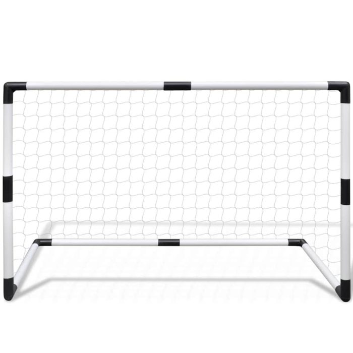 Minifotballmålsett med stolper og nett 2 stk for barn 91,5x48x61 cm