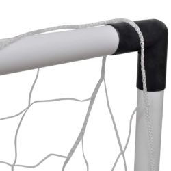 Minifotballmålsett med stolper og nett 2 stk for barn 91,5x48x61 cm