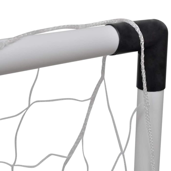 Minifotballmålsett med stolper og nett 2 stk for barn 91,5x48x61 cm