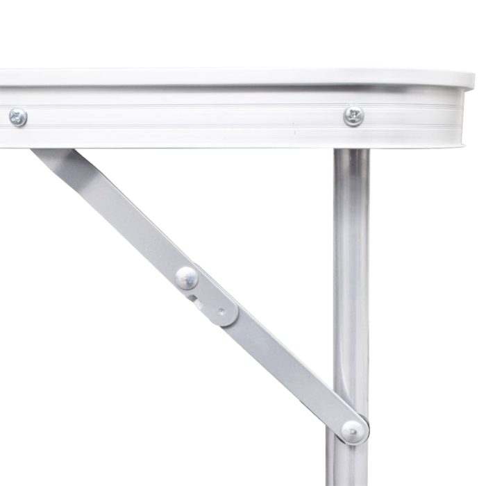 vidaXL Sammenleggbart campingbord høydejusterbar aluminium 120×60 cm